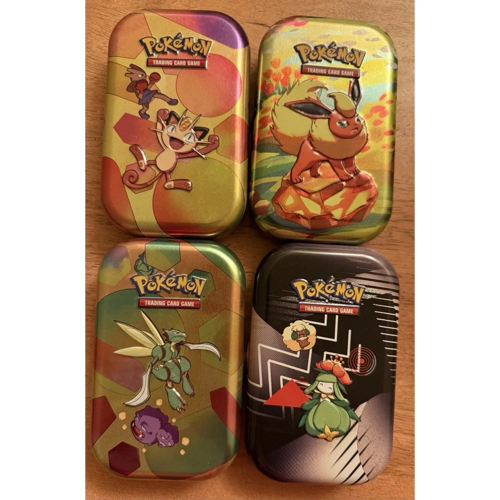 Lot Of (4) Pokemon‎ TCG Mini Tins Empty. Tins Only